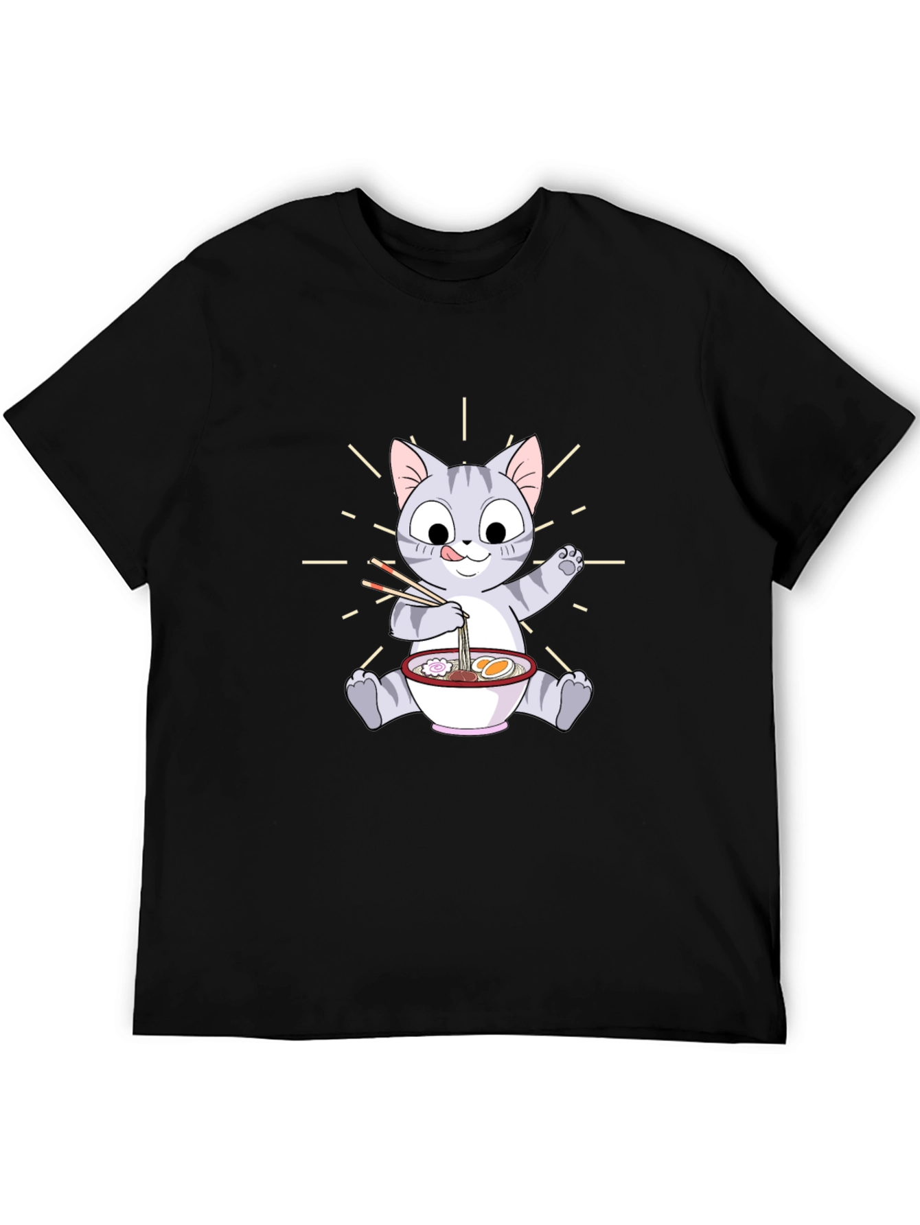 Cute Cat Ramen T-Shirt - Unisex Graphic Tee