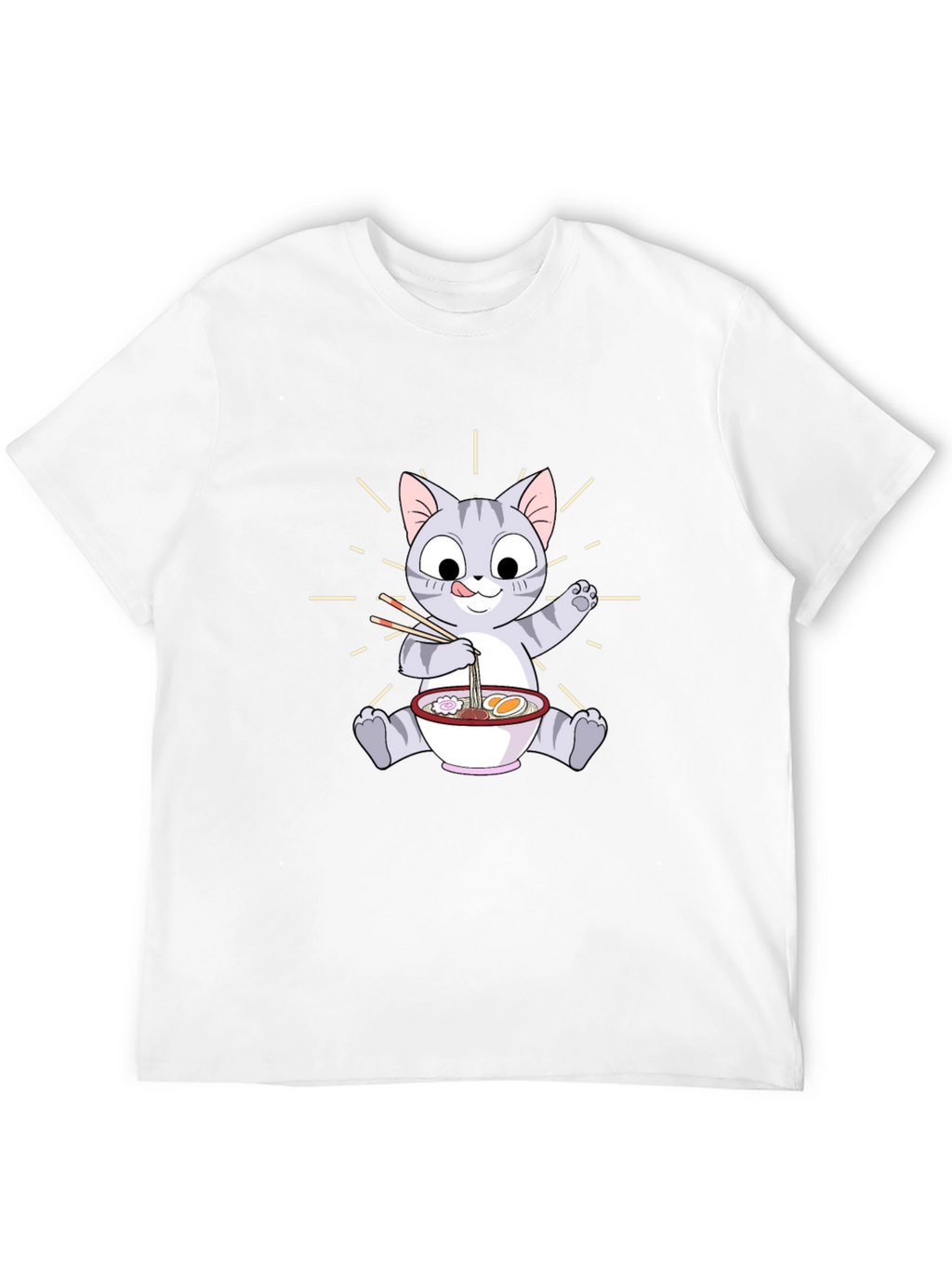 Cute Cat Ramen T-Shirt - Unisex Graphic Tee