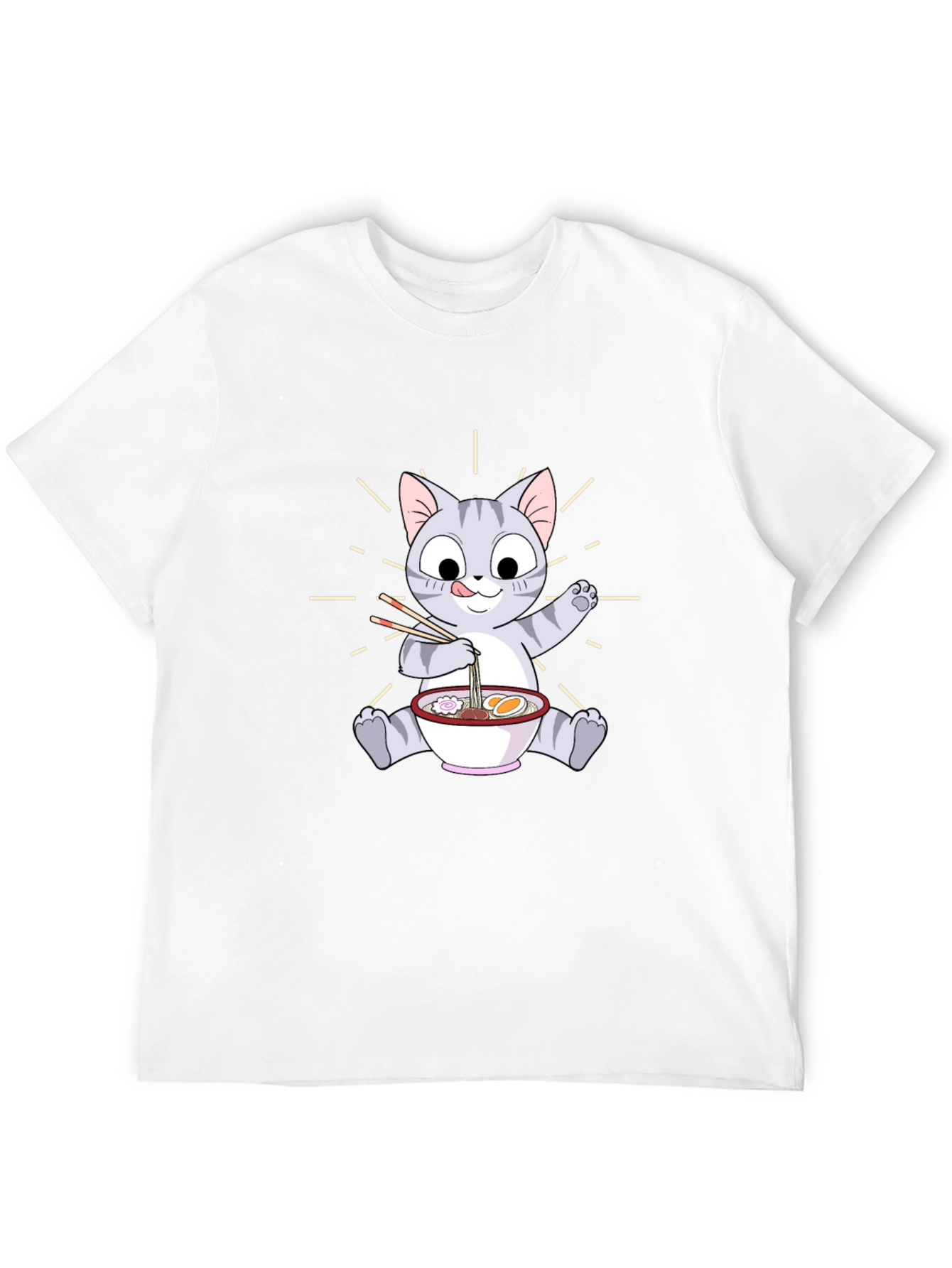 Cute Cat Ramen T-Shirt - Unisex Graphic Tee
