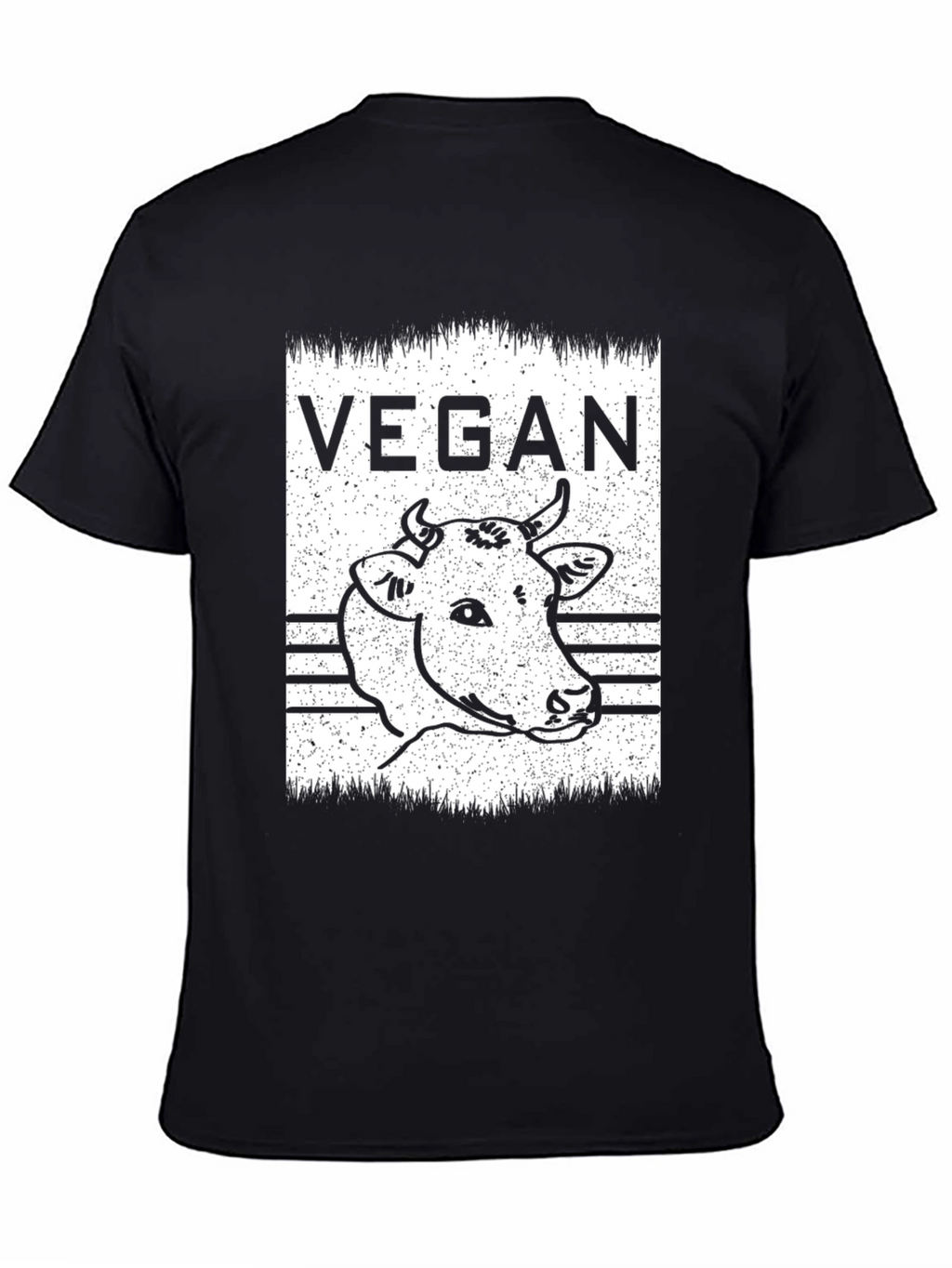 Vegan Cow Graphic T-Shirt - Unisex Black Tee