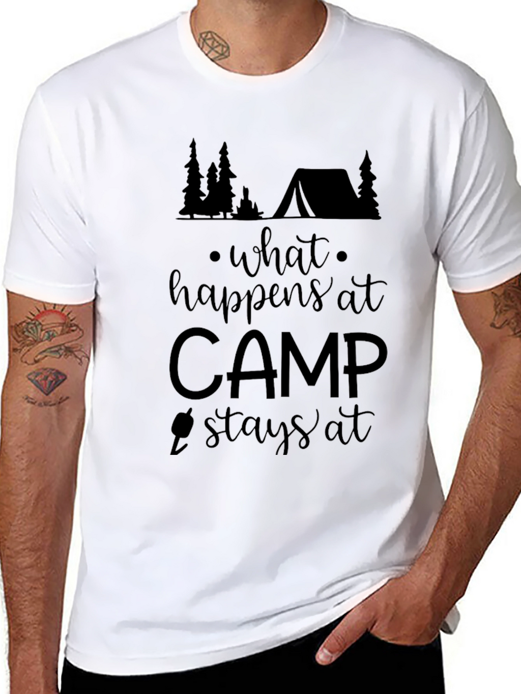 What Happens at Camp Stays at Camp Graphic Tee