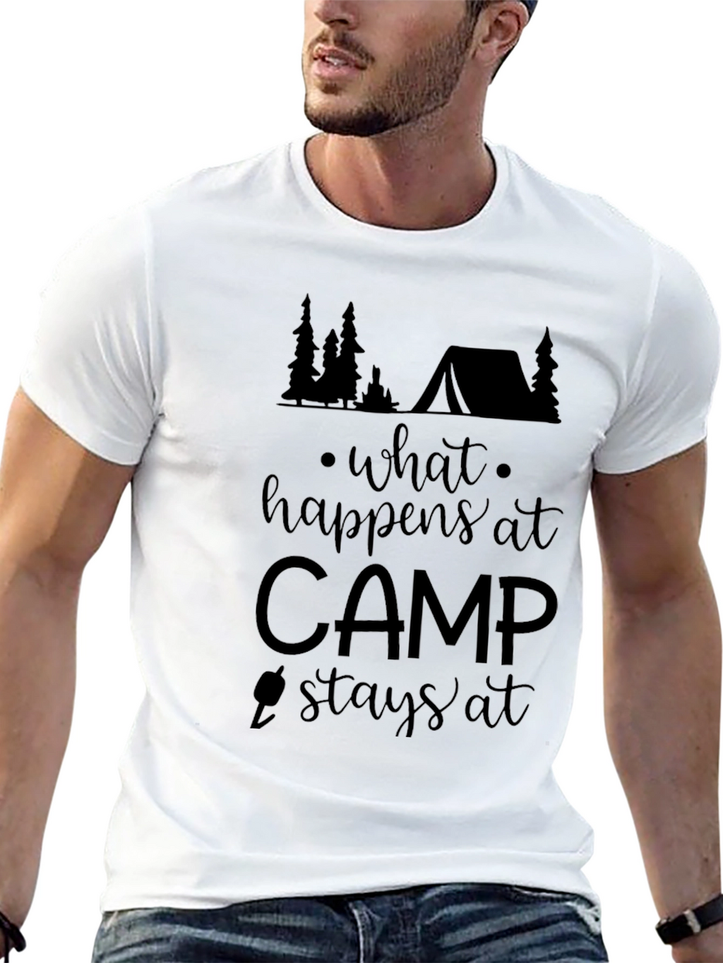 What Happens at Camp Stays at Camp Graphic Tee