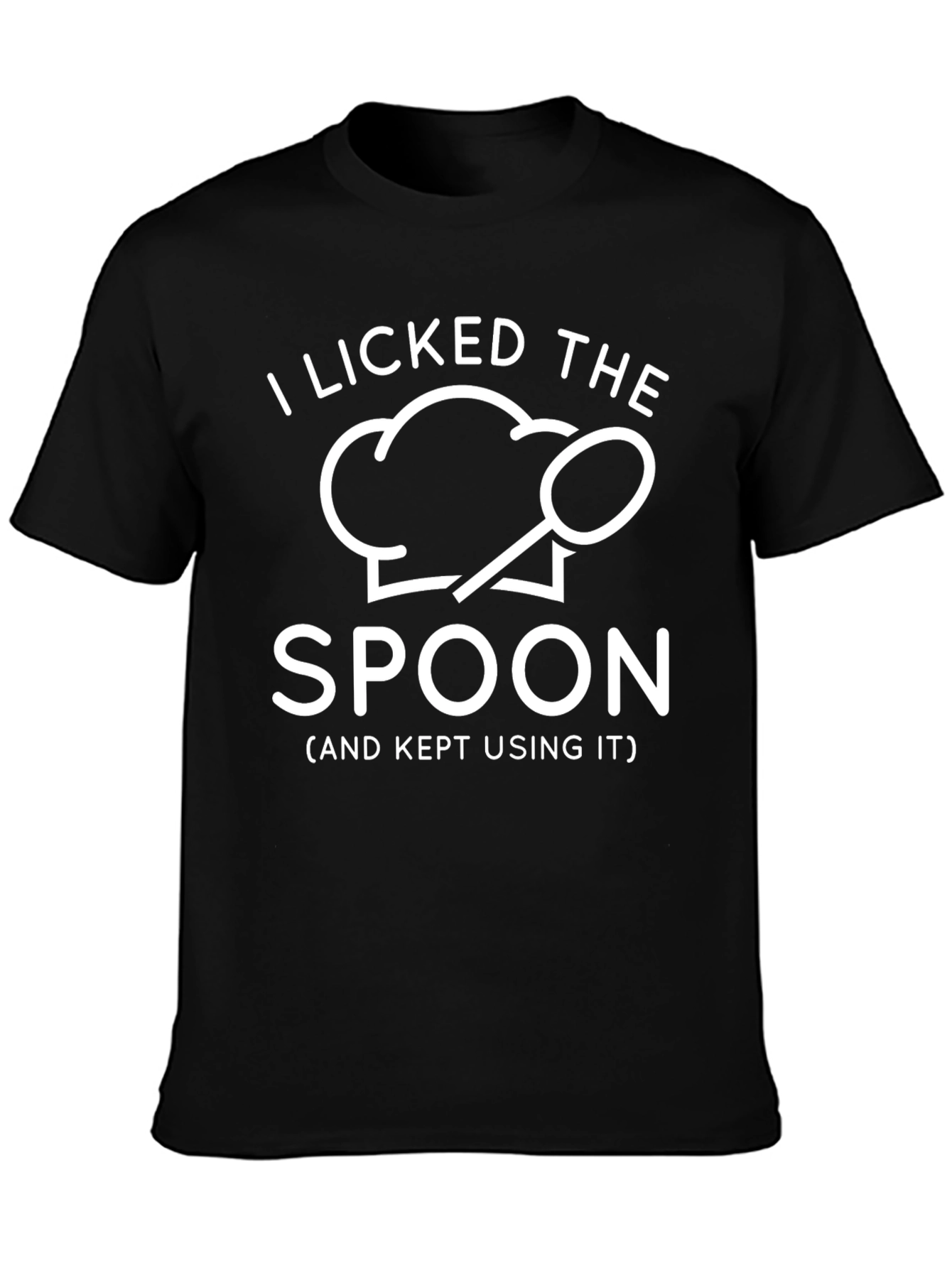 I Licked The Spoon T-Shirt - Funny Chef Design