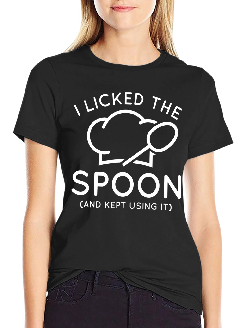 I Licked The Spoon T-Shirt - Funny Chef Design