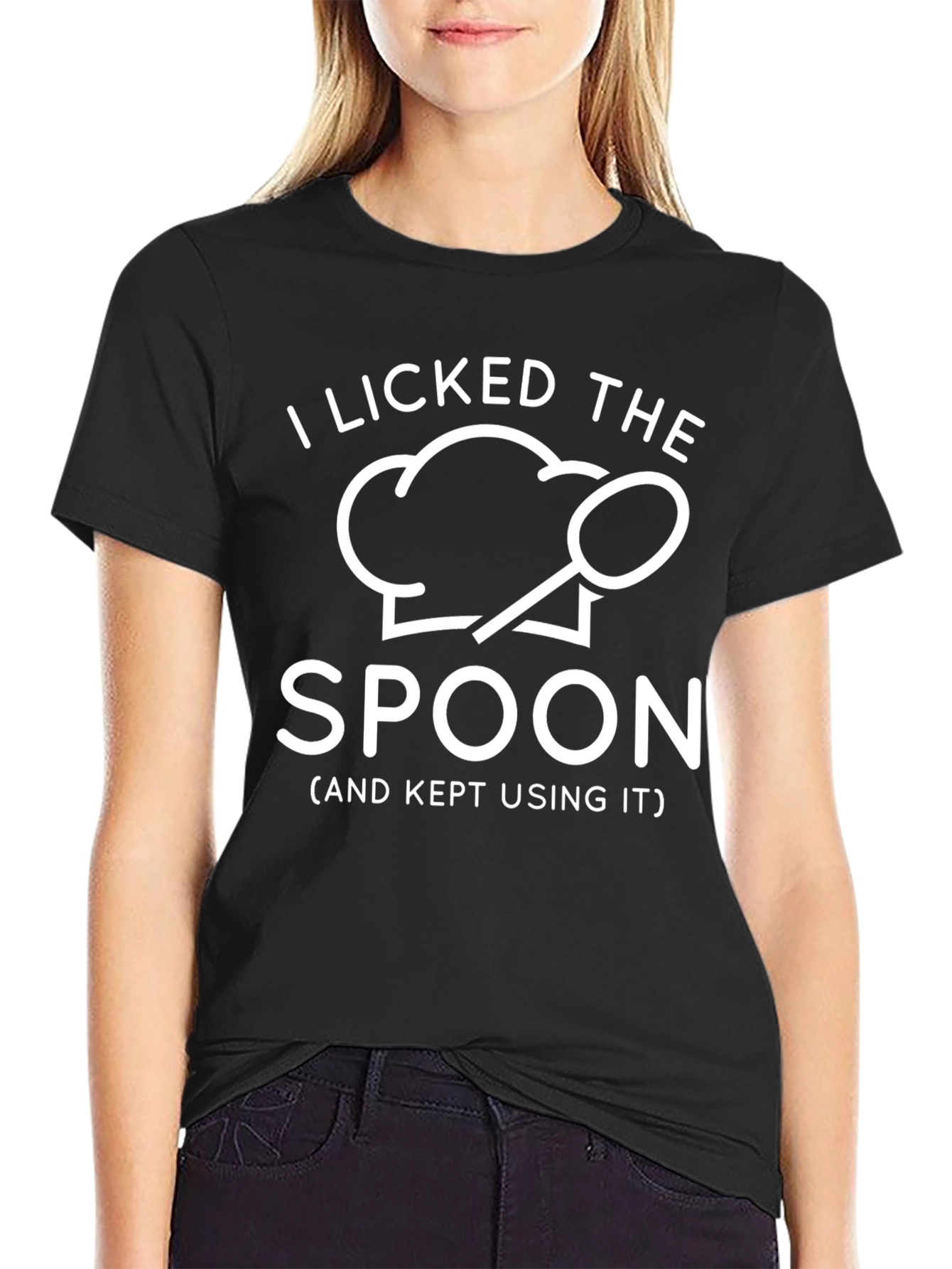 I Licked The Spoon T-Shirt - Funny Chef Design