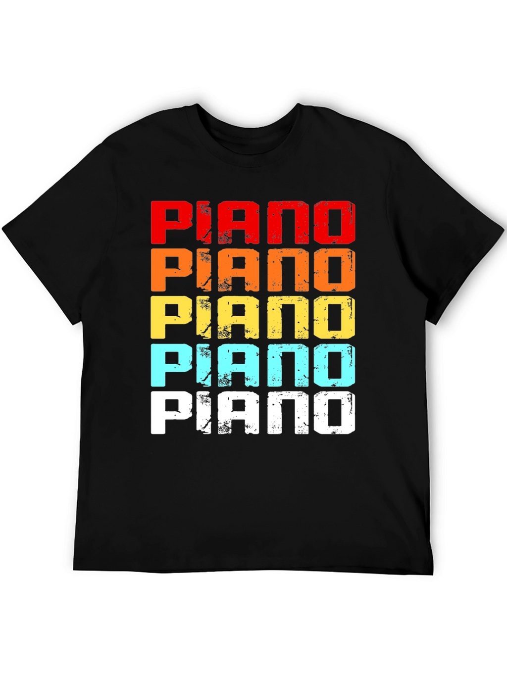 Retro Piano Graphic Tee - Music Lover T-Shirt