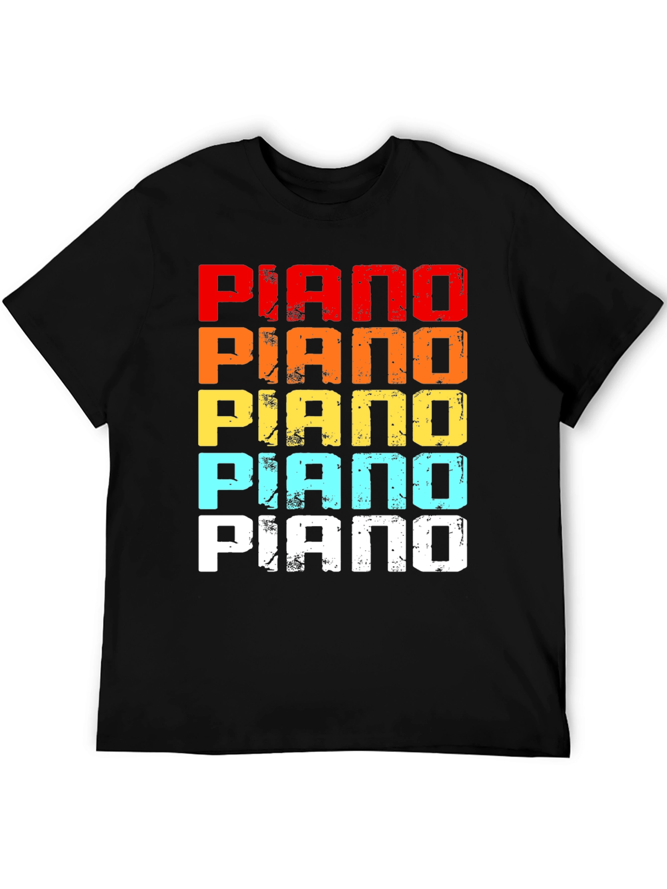 Retro Piano Graphic Tee - Music Lover T-Shirt