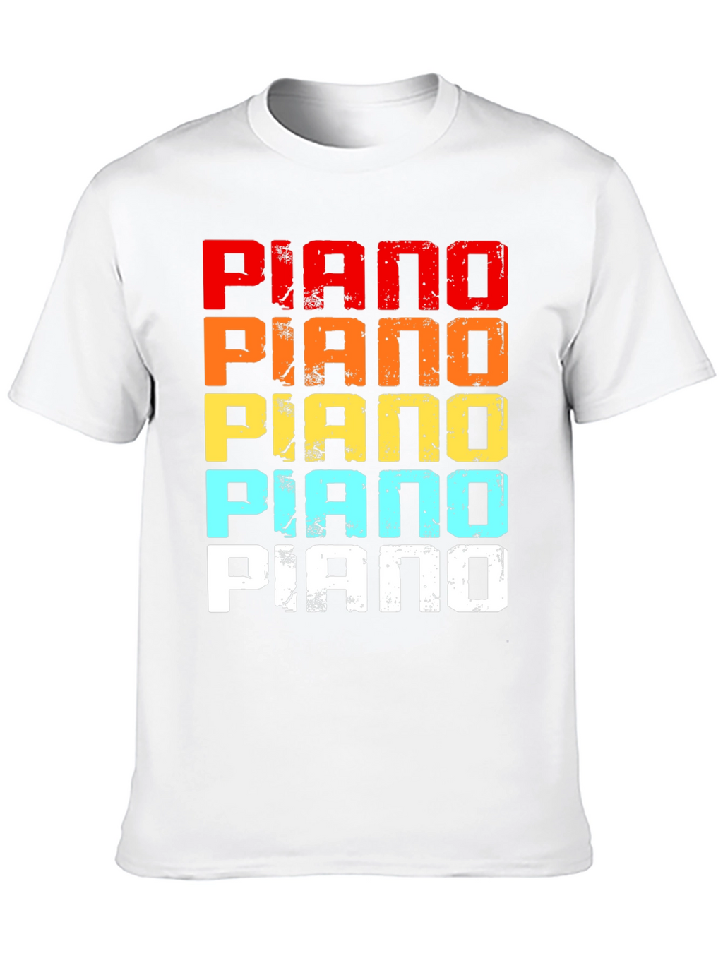 Retro Piano Graphic Tee - Music Lover T-Shirt