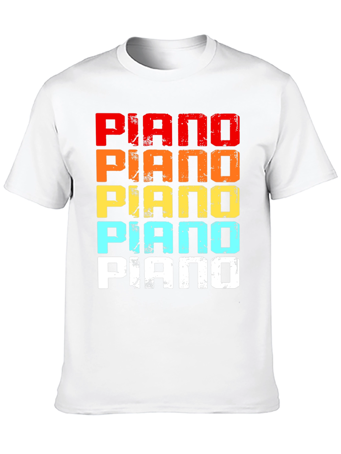 Retro Piano Graphic Tee - Music Lover T-Shirt