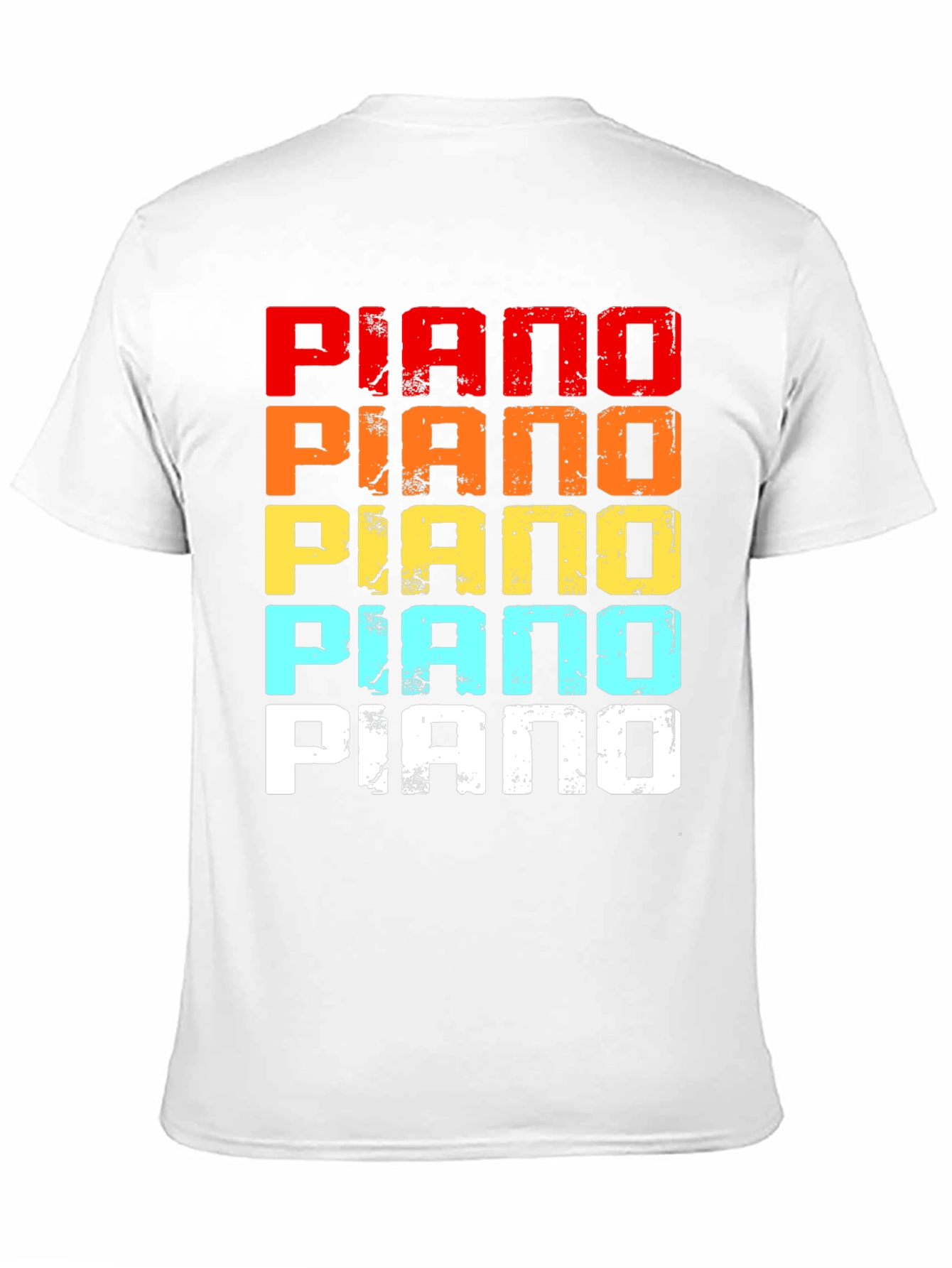 Retro Piano Graphic Tee - Music Lover T-Shirt
