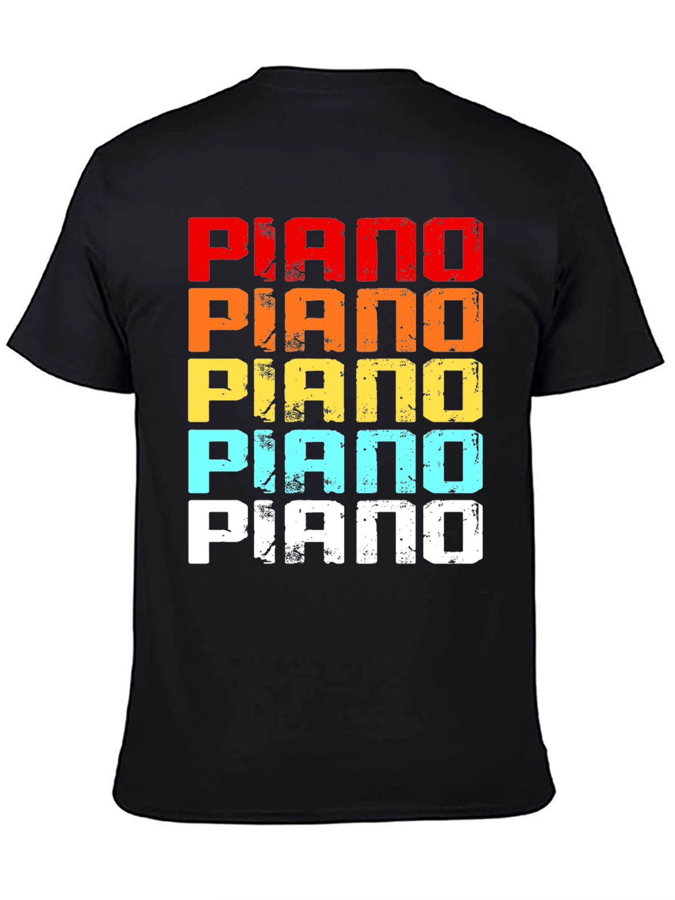 Retro Piano Graphic Tee - Music Lover T-Shirt