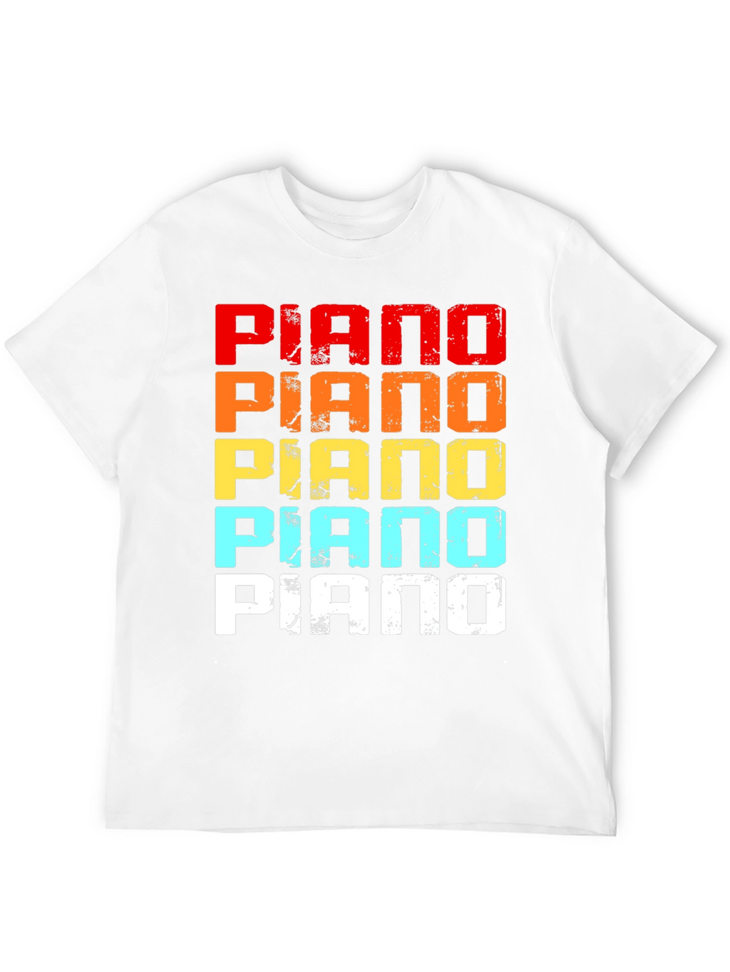 Retro Piano Graphic Tee - Music Lover T-Shirt