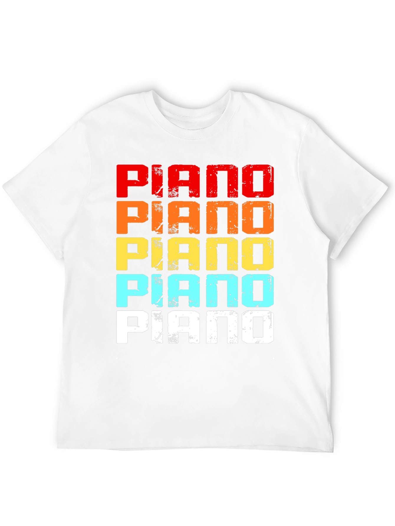 Retro Piano Graphic Tee - Music Lover T-Shirt