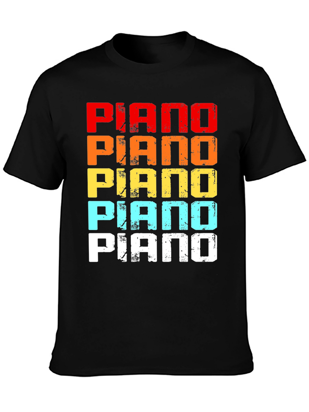 Retro Piano Graphic Tee - Music Lover T-Shirt