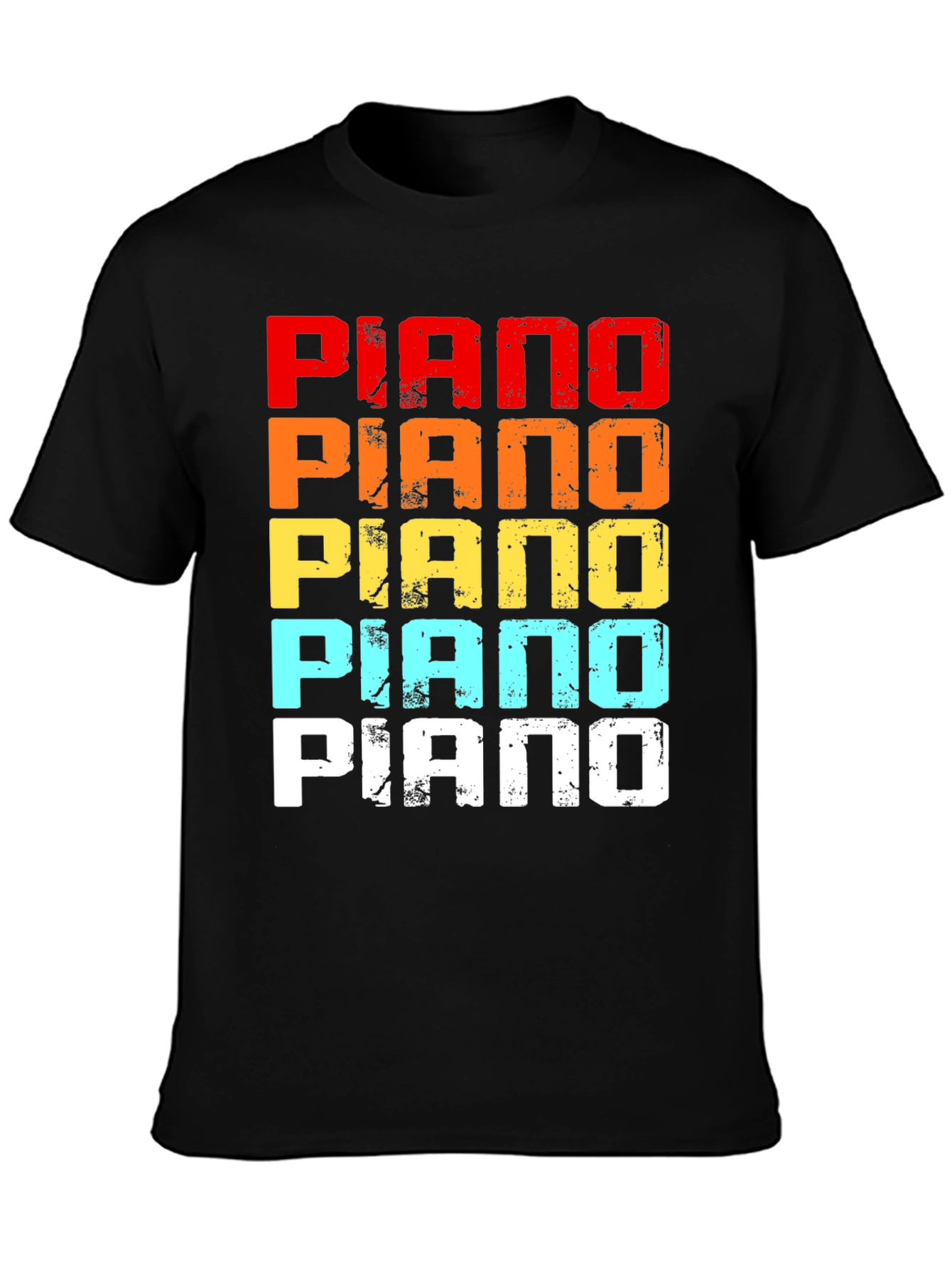 Retro Piano Graphic Tee - Music Lover T-Shirt