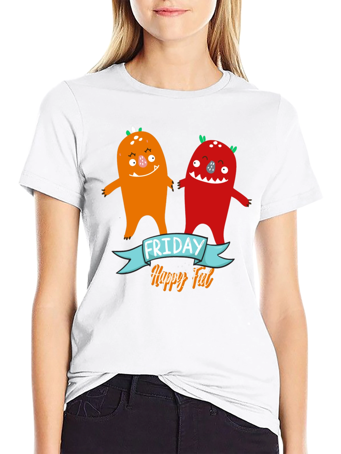 Friday Happy Feel Monster Graphic Tee