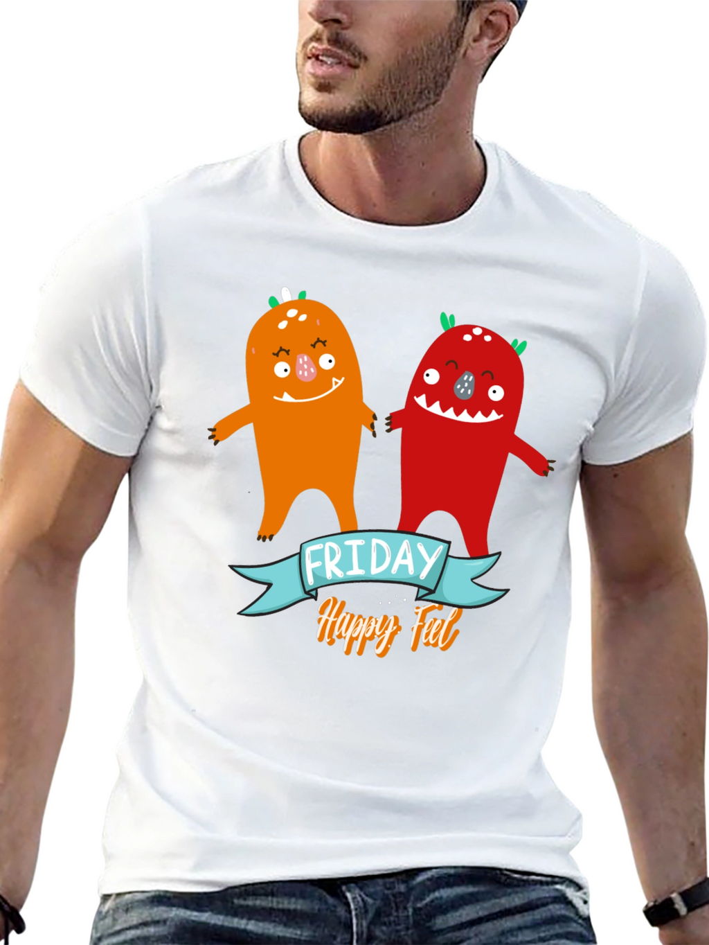 Friday Happy Feel Monster Graphic Tee