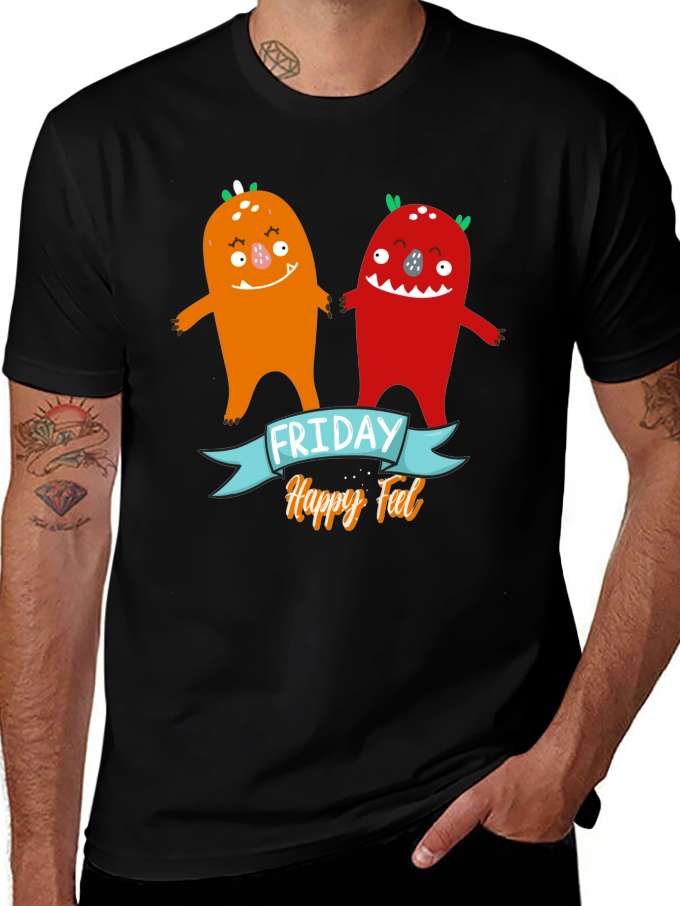 Friday Happy Feel Monster Graphic Tee