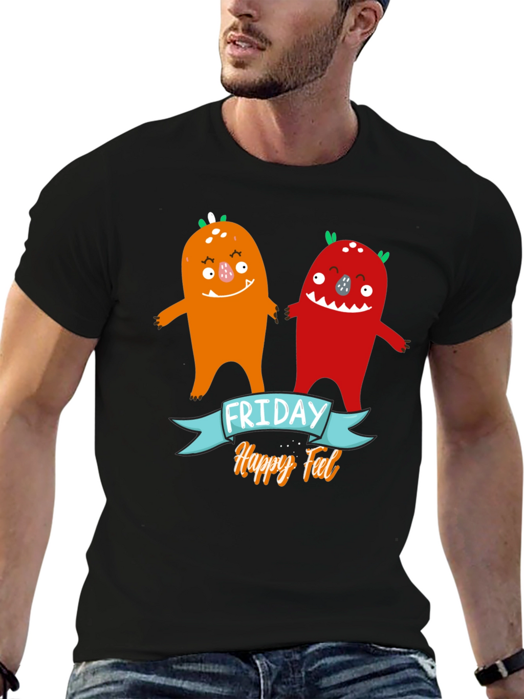 Friday Happy Feel Monster Graphic Tee