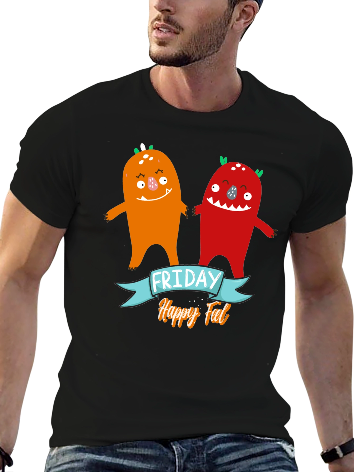 Friday Happy Feel Monster Graphic Tee