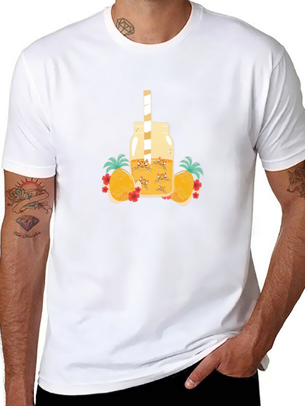 Pineapple Juice Cat T-Shirt