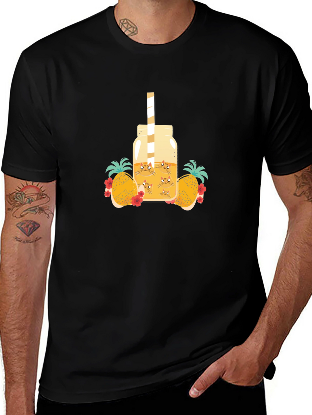 Pineapple Juice Cat T-Shirt