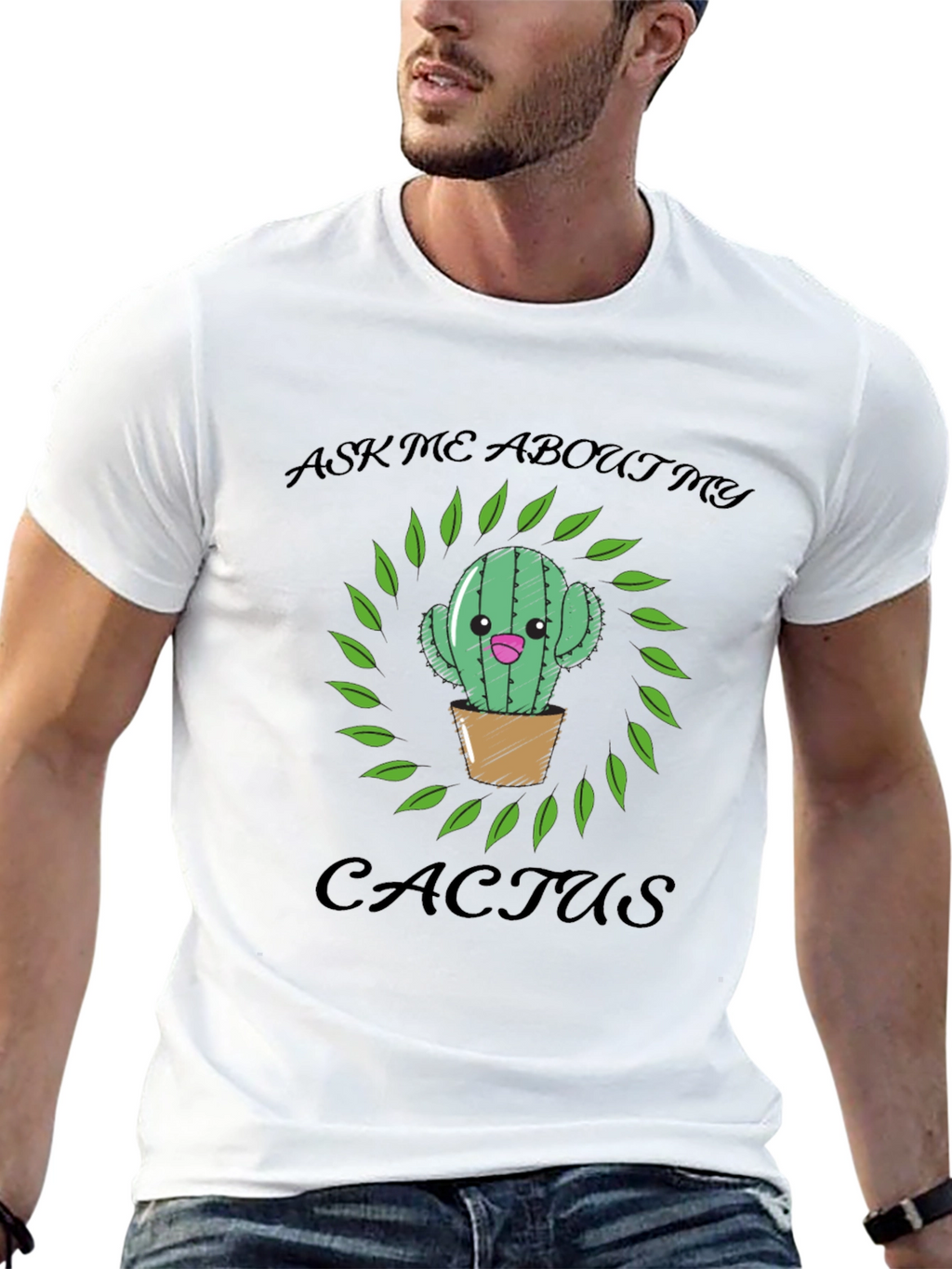 Ask Me About My Cactus Graphic T-Shirt