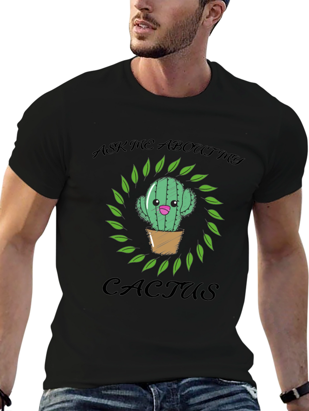 Ask Me About My Cactus Graphic T-Shirt