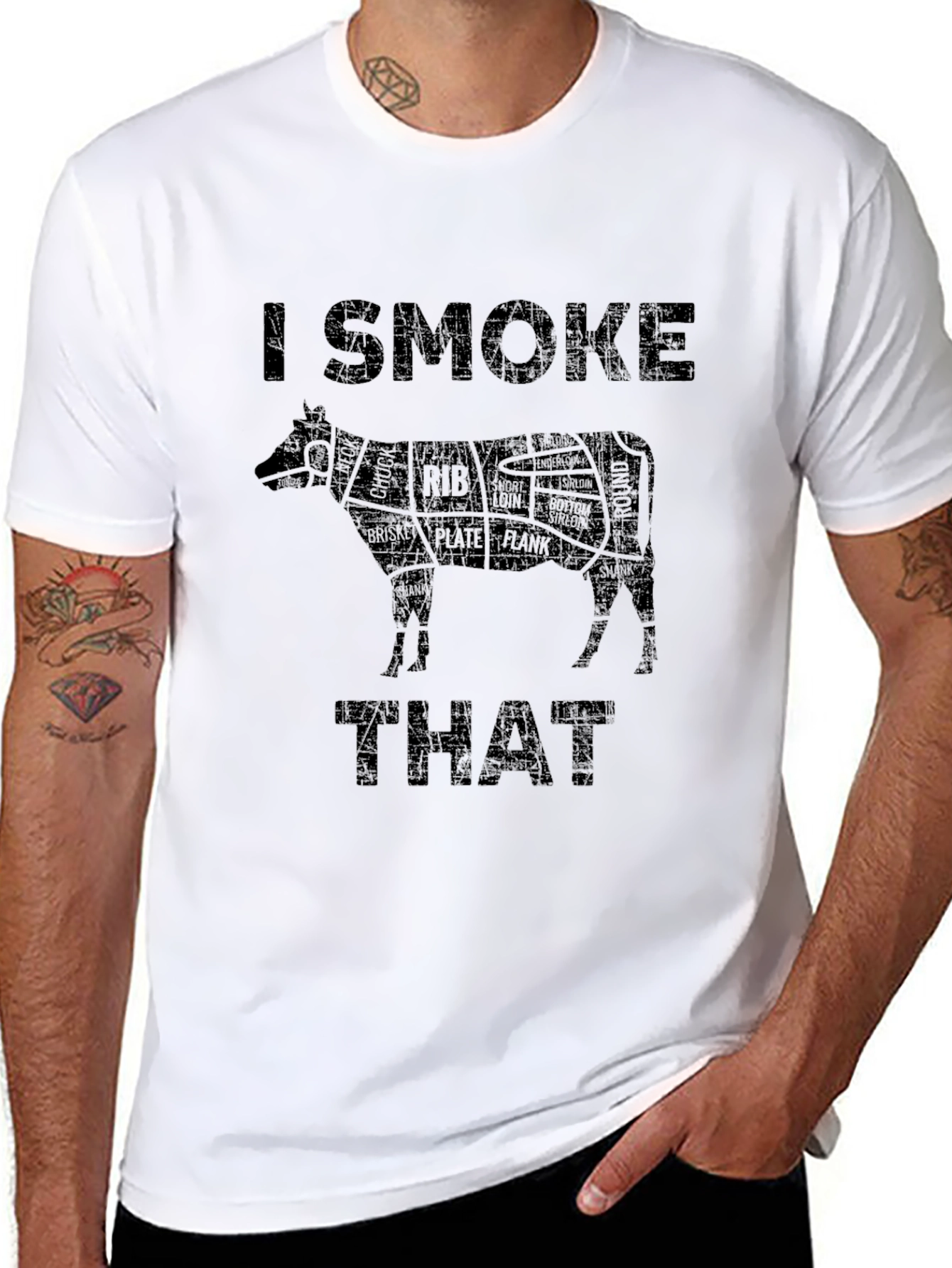 I Smoke That BBQ Beef Cut T-Shirt