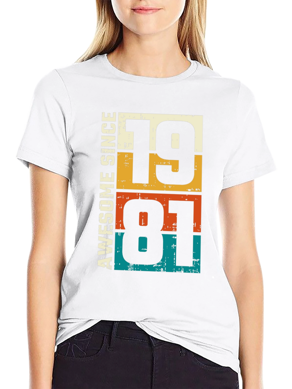 Awesome Since 1981 Graphic T-Shirt - Retro Birthday Tee