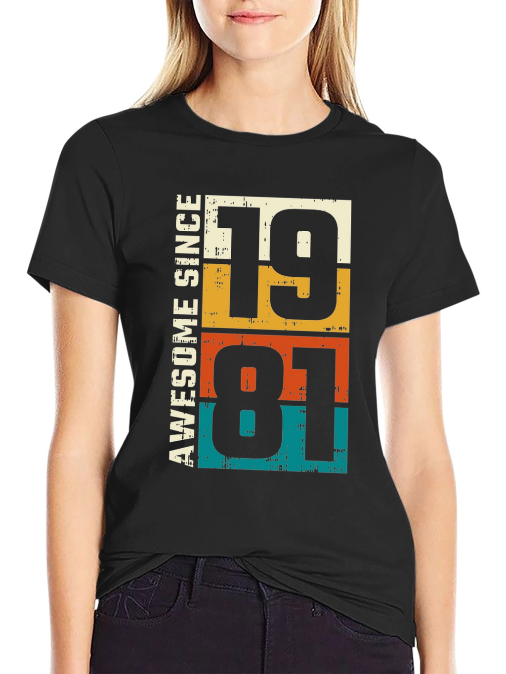 Awesome Since 1981 Graphic T-Shirt - Retro Birthday Tee