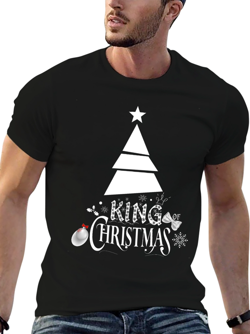 King of Christmas Graphic Tee - Holiday Season Apparel