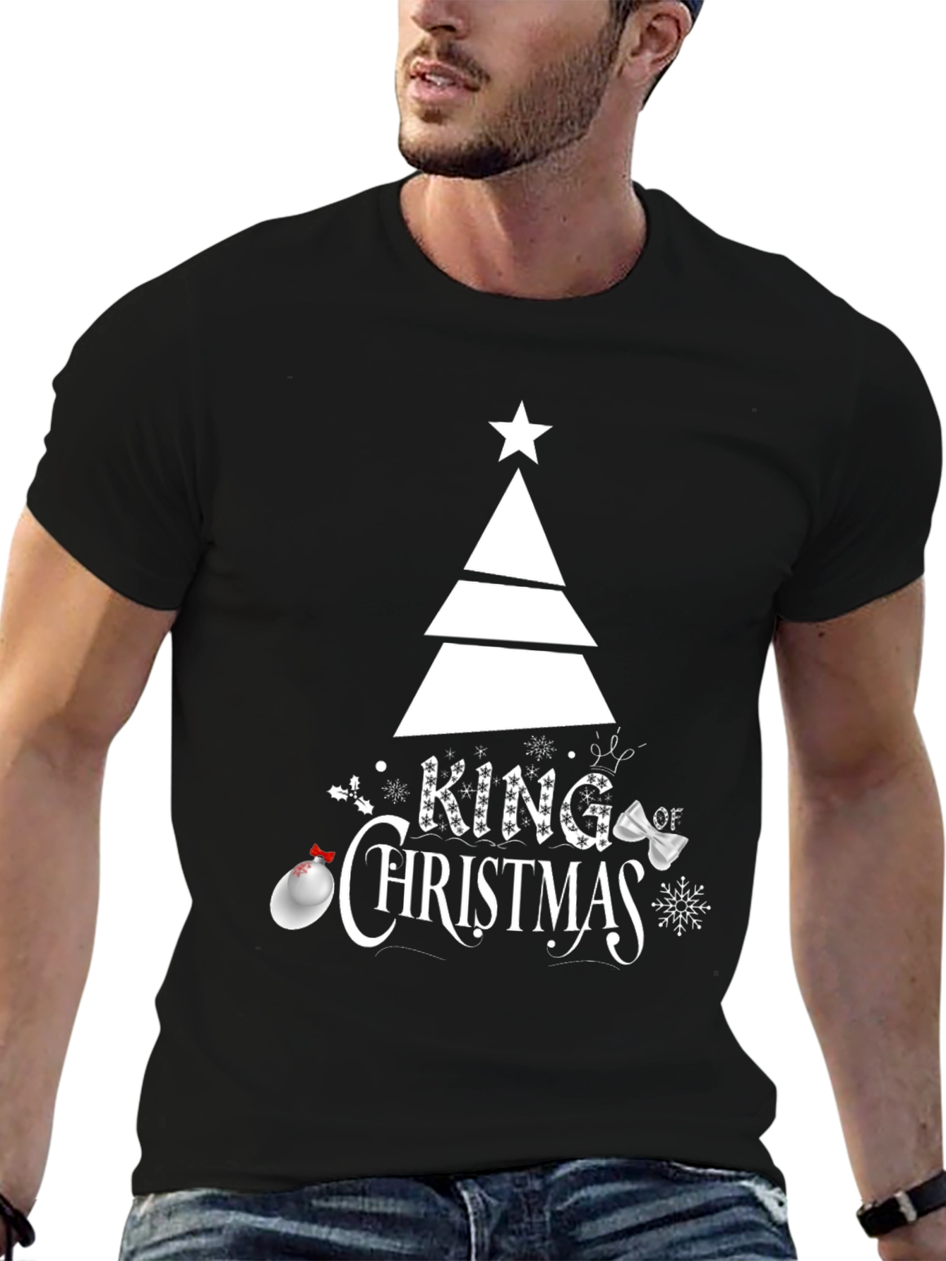 King of Christmas Graphic Tee - Holiday Season Apparel