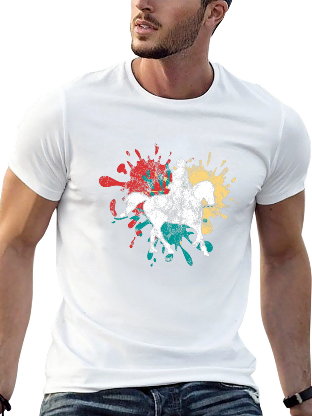 Equestrian Paint Splatter T-Shirt