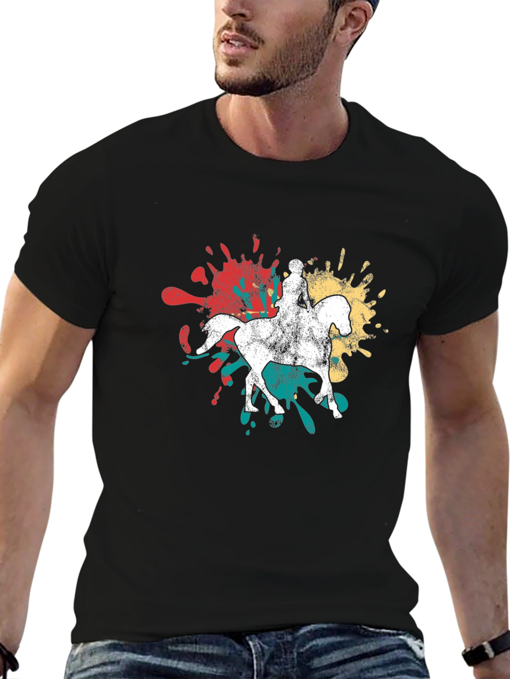 Equestrian Paint Splatter T-Shirt