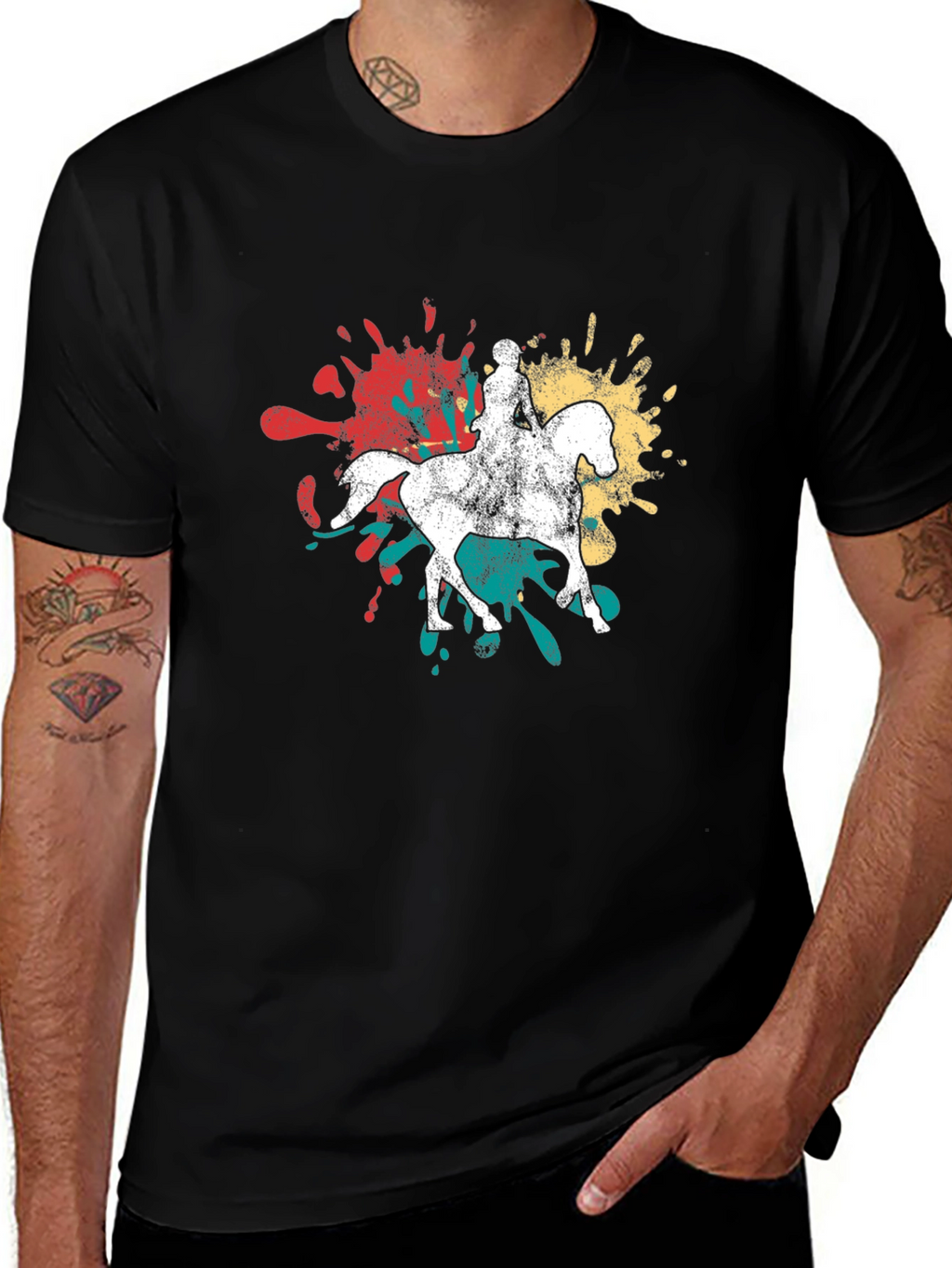 Equestrian Paint Splatter T-Shirt