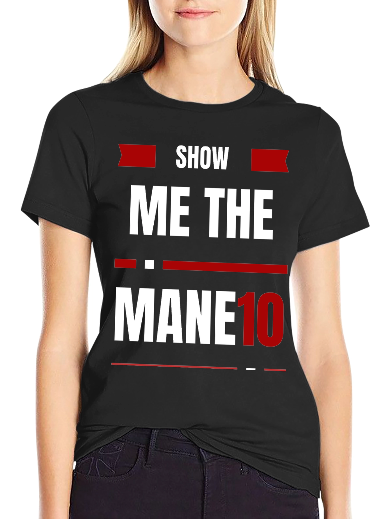 Show Me The Mane 10 Black Graphic Tee
