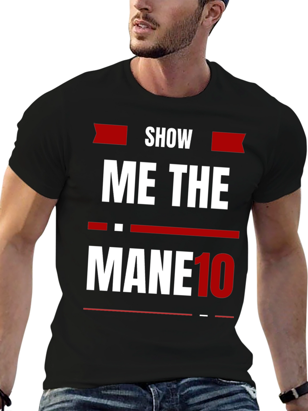 Show Me The Mane 10 Black Graphic Tee