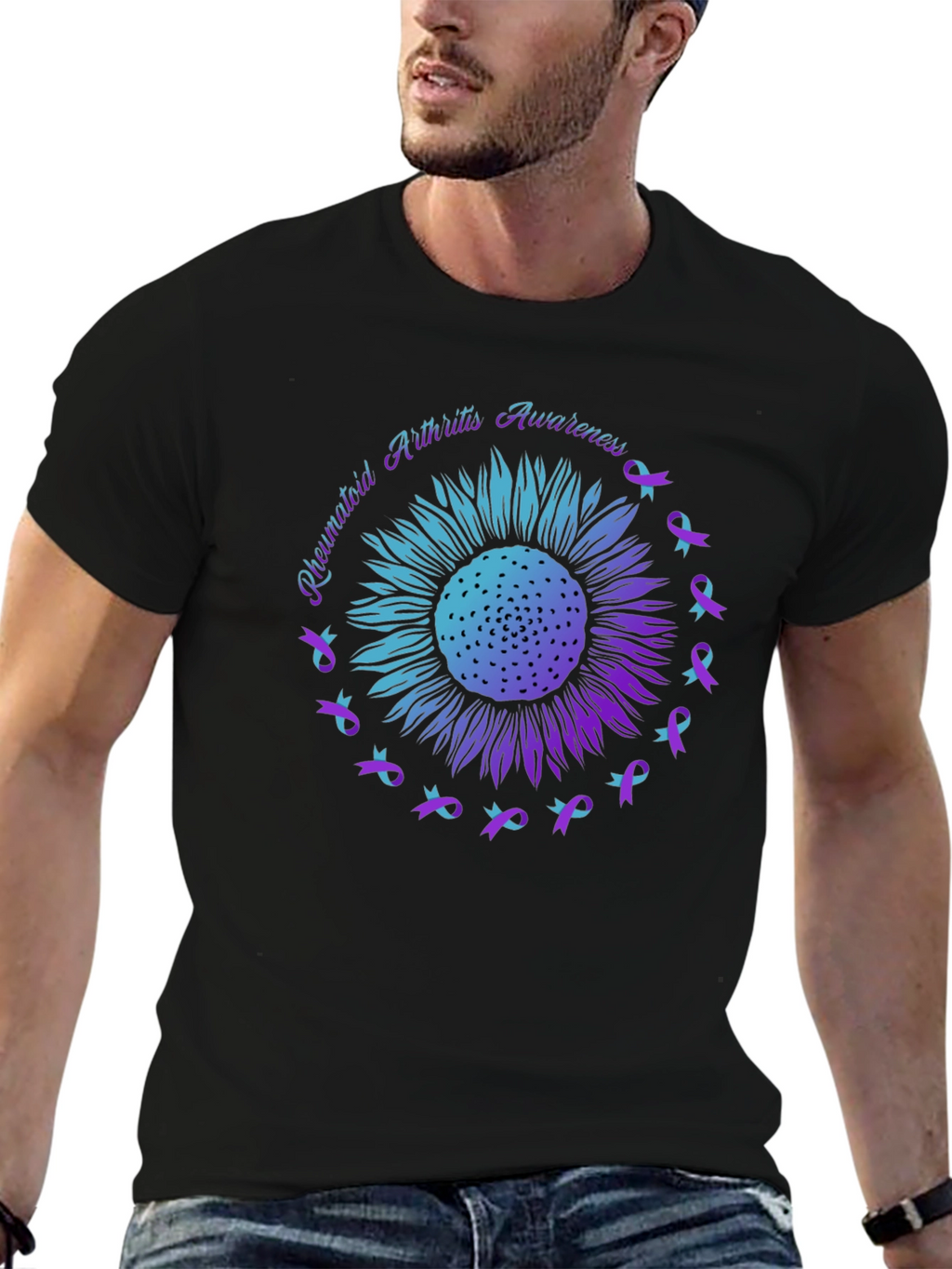 Rheumatoid Arthritis Awareness Sunflower T-Shirt