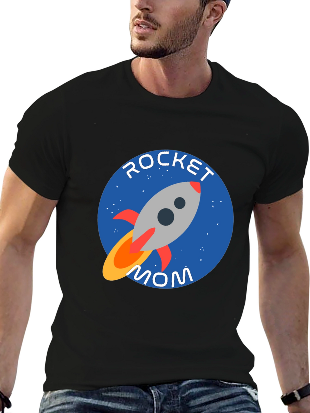 Rocket Mom Graphic Tee - Space Lover Shirt