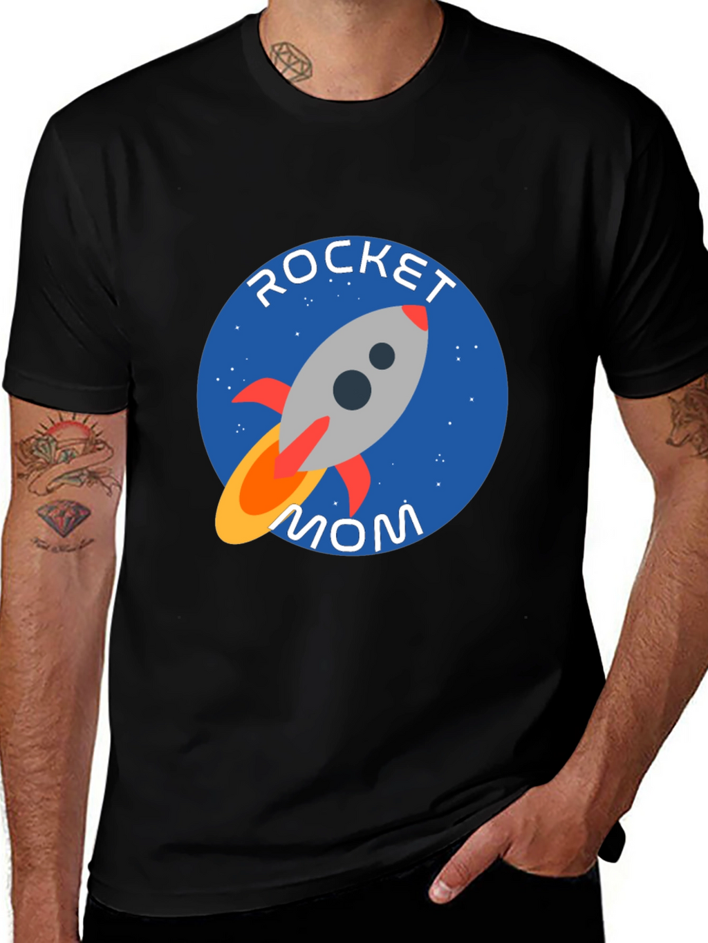 Rocket Mom Graphic Tee - Space Lover Shirt