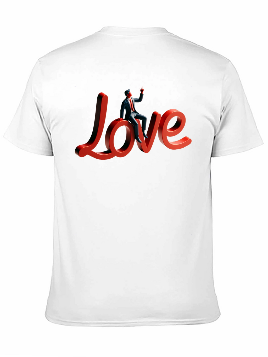 Love T-Shirt with Figure Stylish Graphic Tee