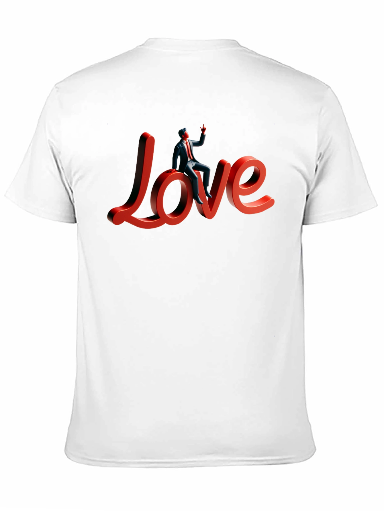Love T-Shirt with Figure Stylish Graphic Tee