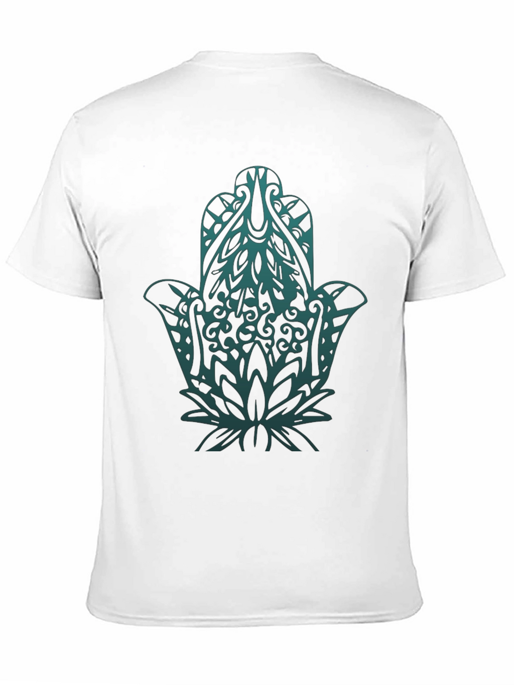 Hamsa Hand Graphic Print Black T-Shirt