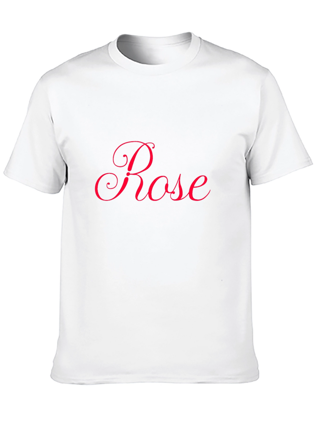 Rose Script Black T-Shirt - Stylish Casual Wear
