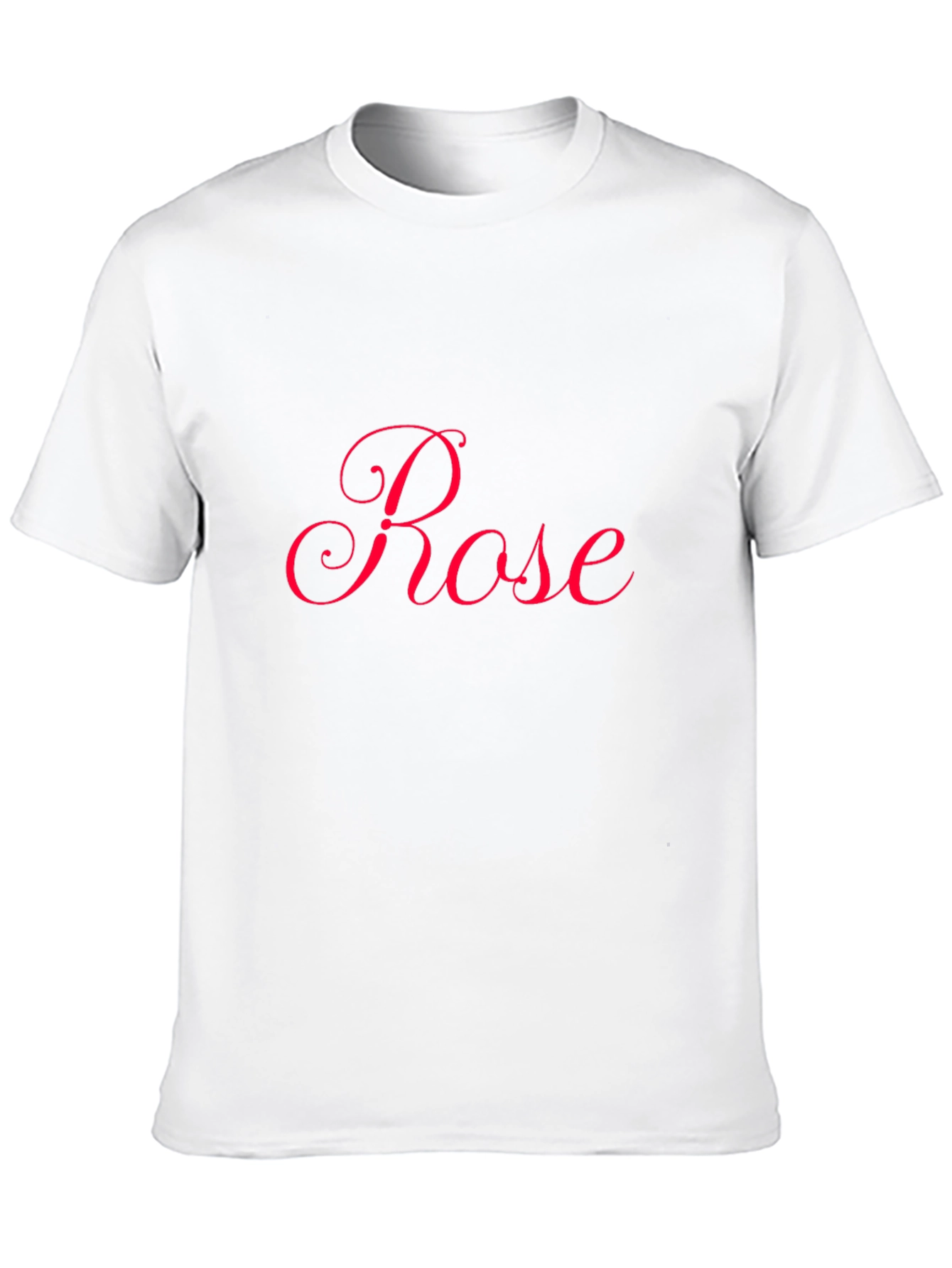 Rose Script Black T-Shirt - Stylish Casual Wear