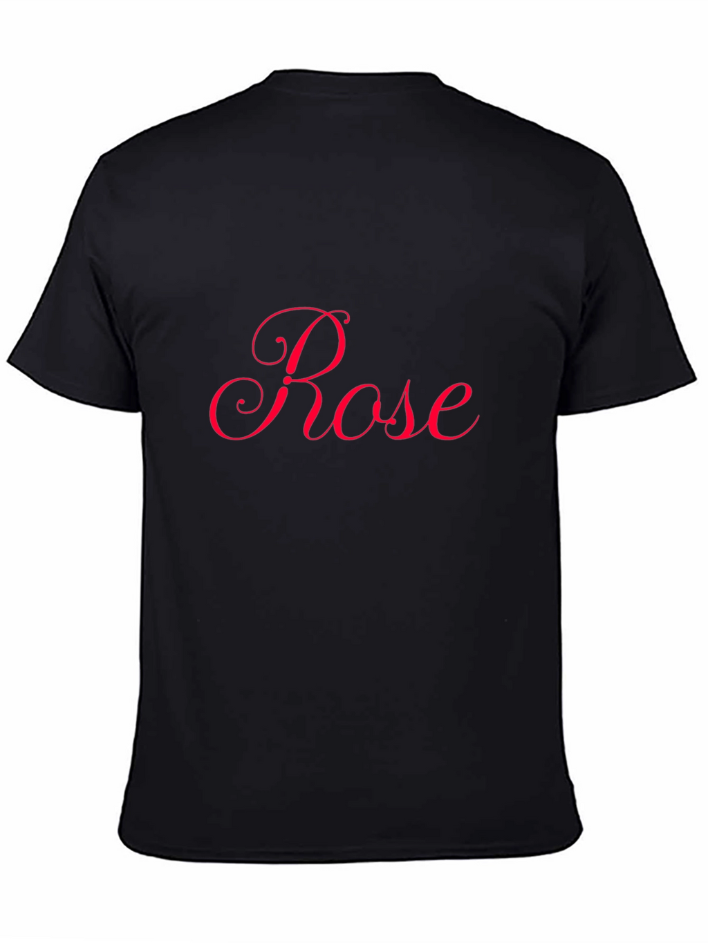 Rose Script Black T-Shirt - Stylish Casual Wear