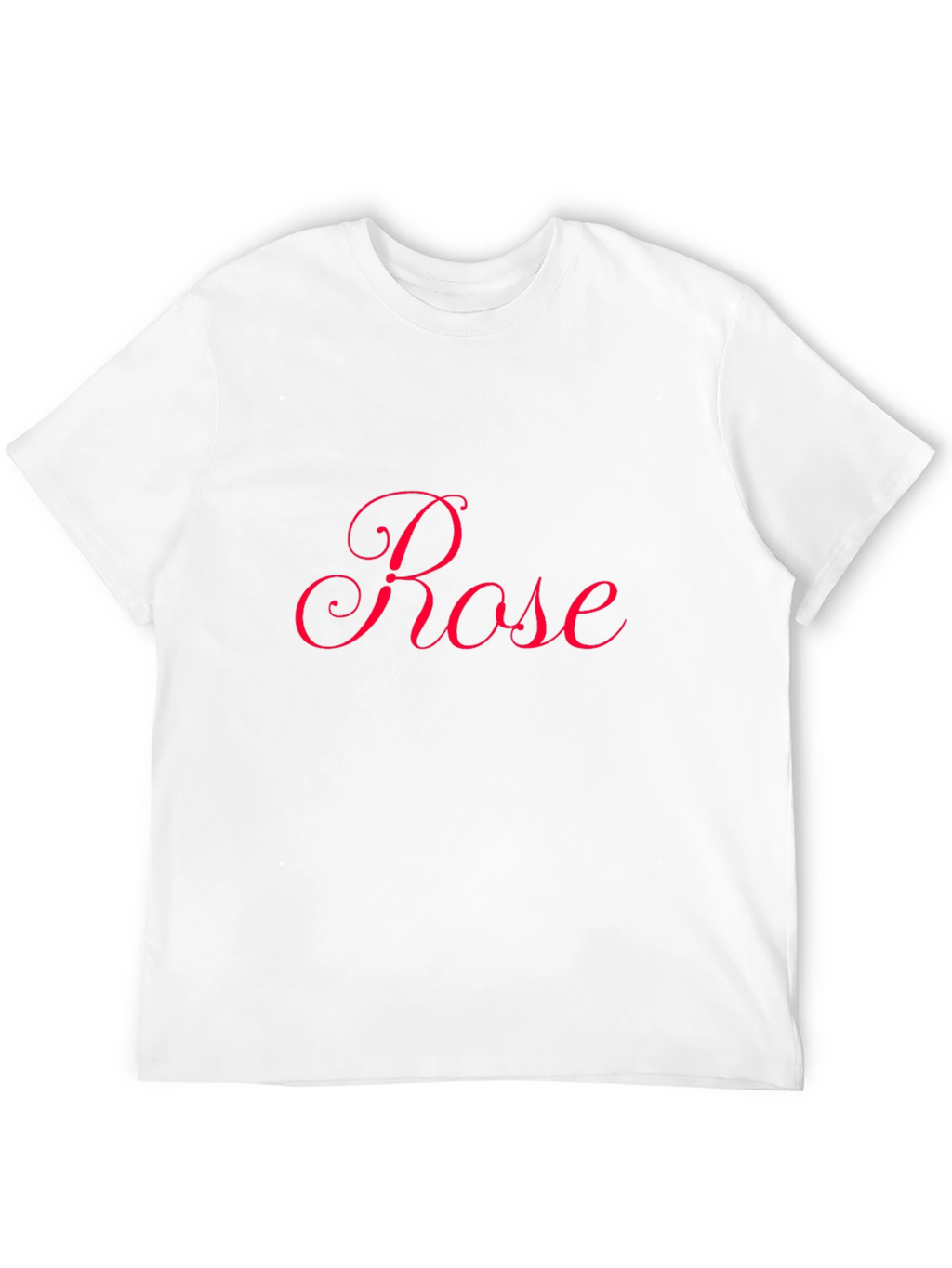 Rose Script Black T-Shirt - Stylish Casual Wear