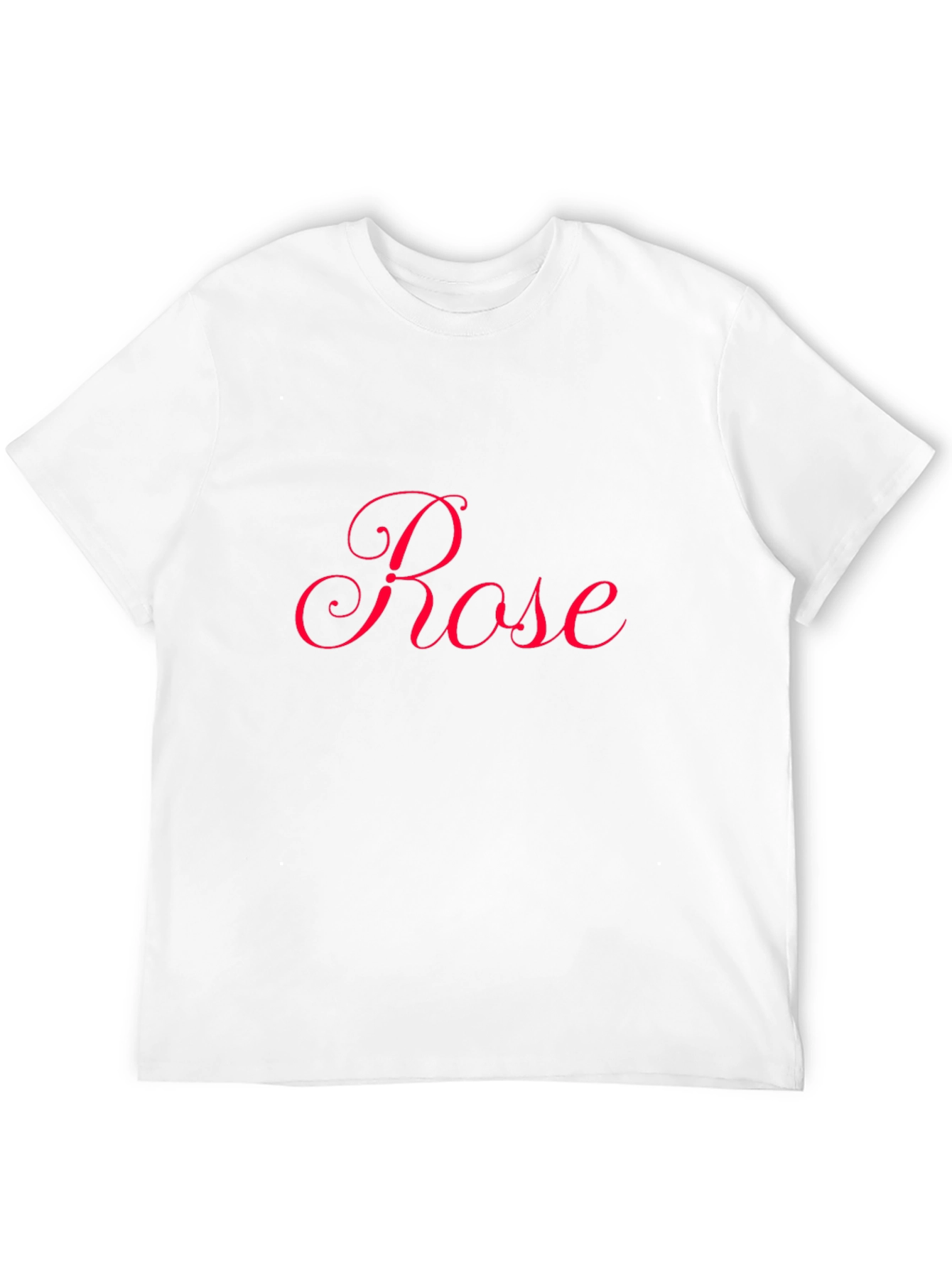 Rose Script Black T-Shirt - Stylish Casual Wear