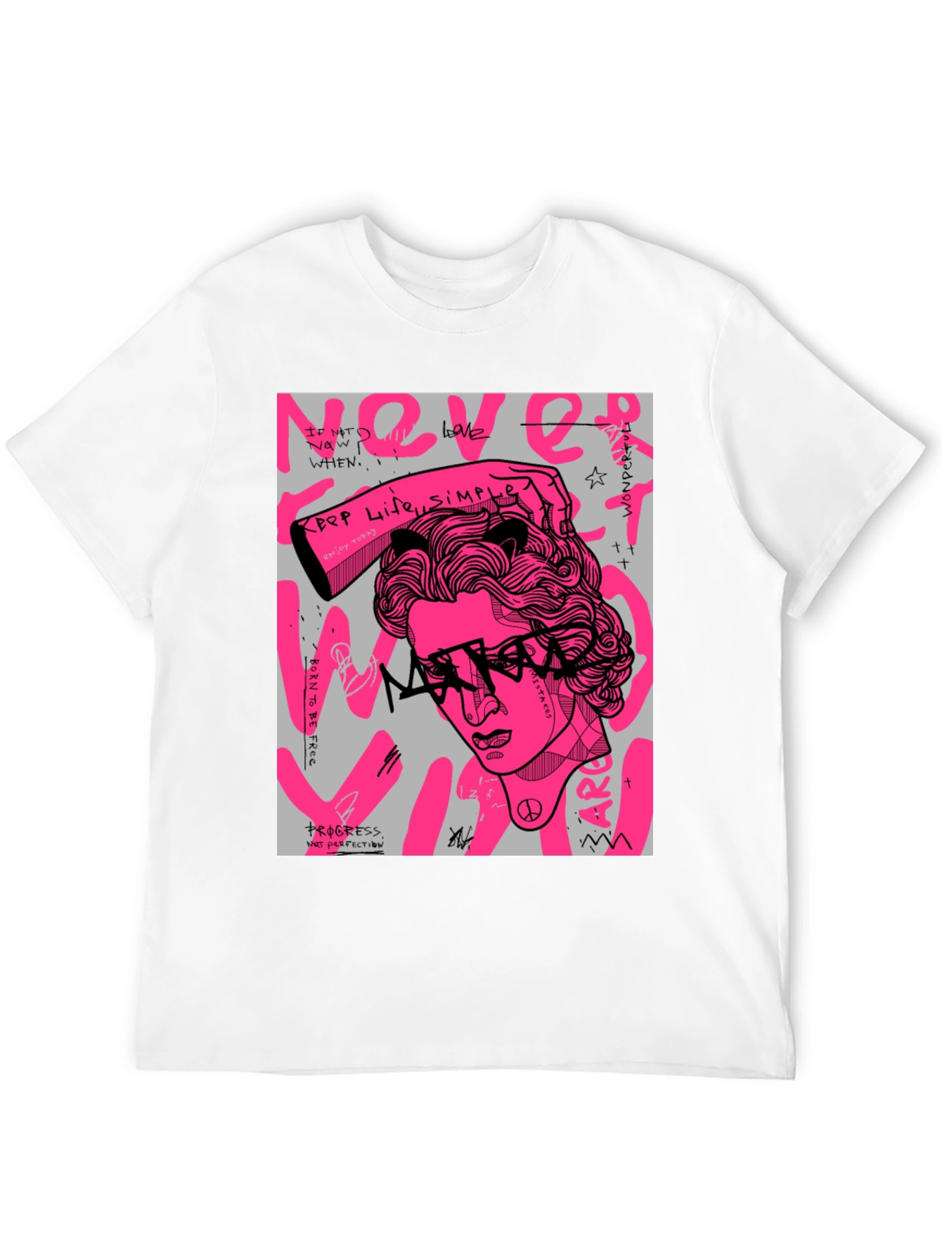 Edgy Graphic Print Tee - Artistic Streetwear
